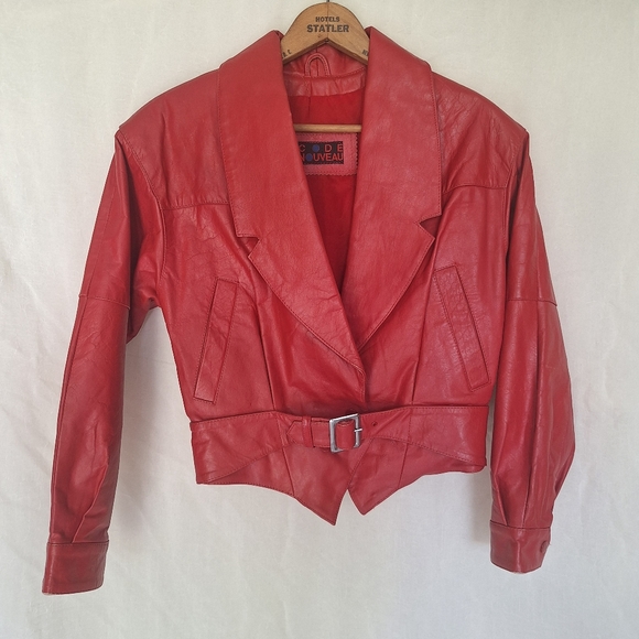 Code Nouveau Vintage Leather Jacket Size S - Picture 5 of 13